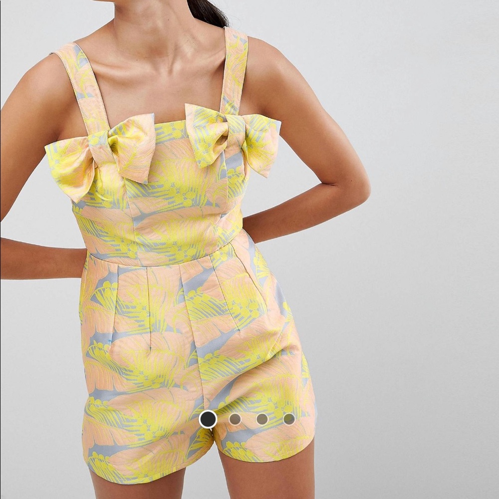 ASOS Jacquard Bow Romper